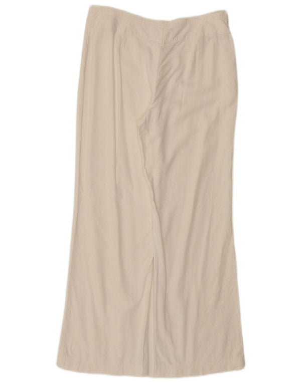 Marks & Spencer Pantalon décontracté à jambe large pour femme UK 12 Medium W30 L27 Blanc