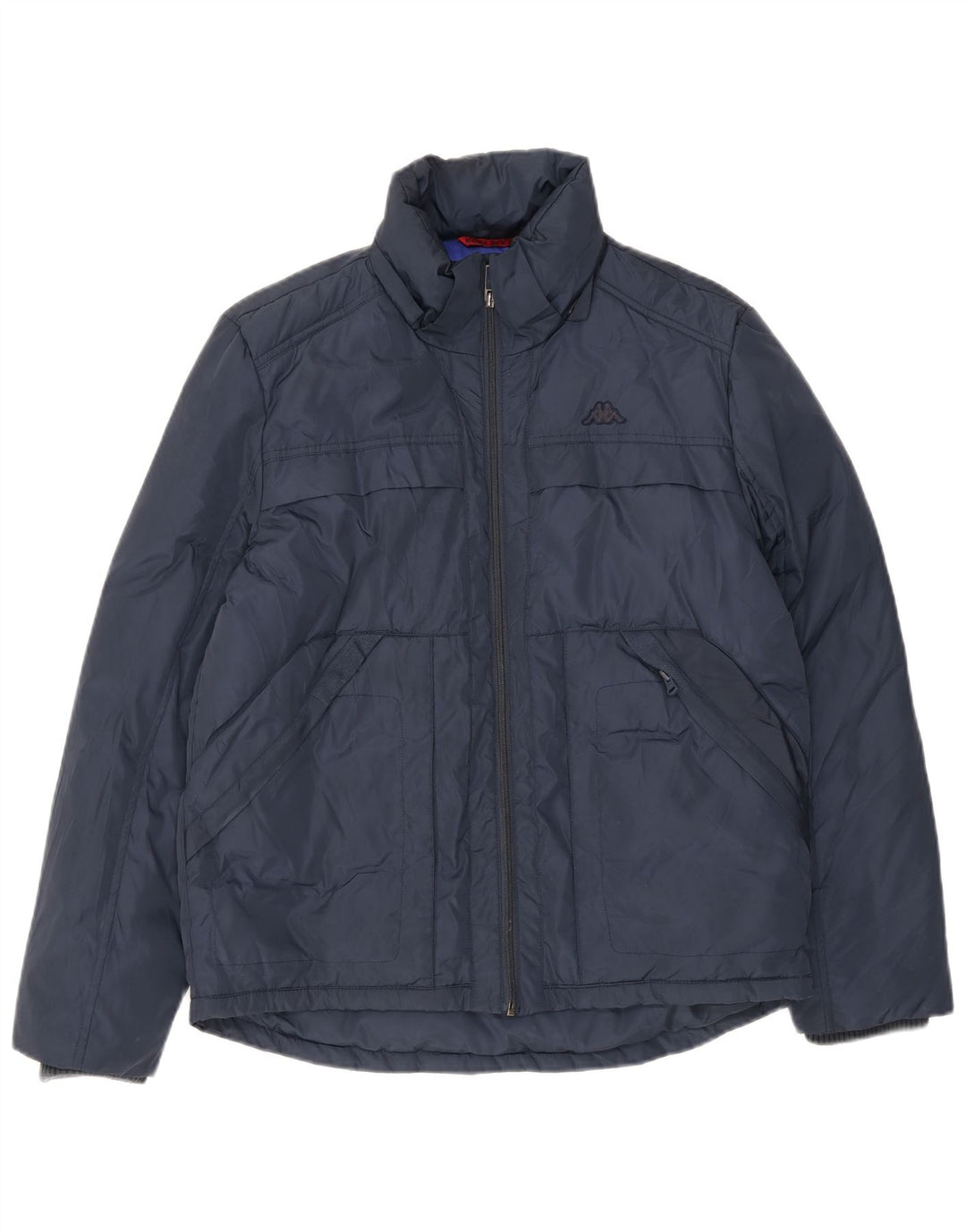 Kappa Veste matelassée pour homme UK 40 Large Bleu marine Polyester