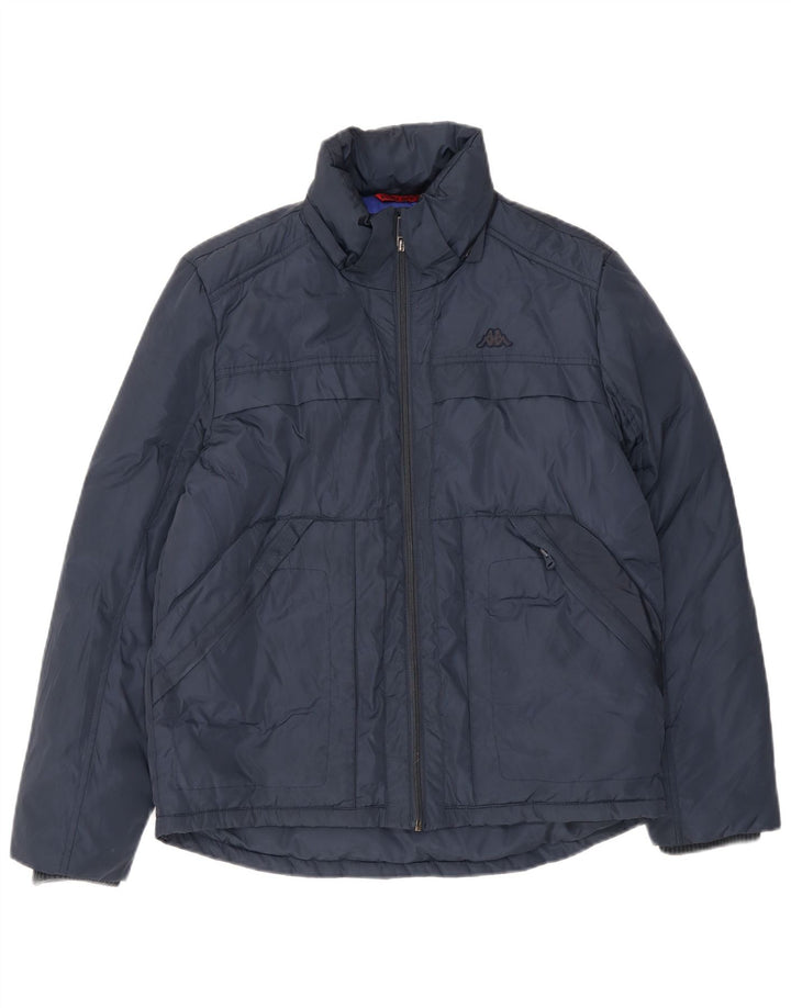 Kappa Veste matelassée pour homme UK 40 Large Bleu marine Polyester