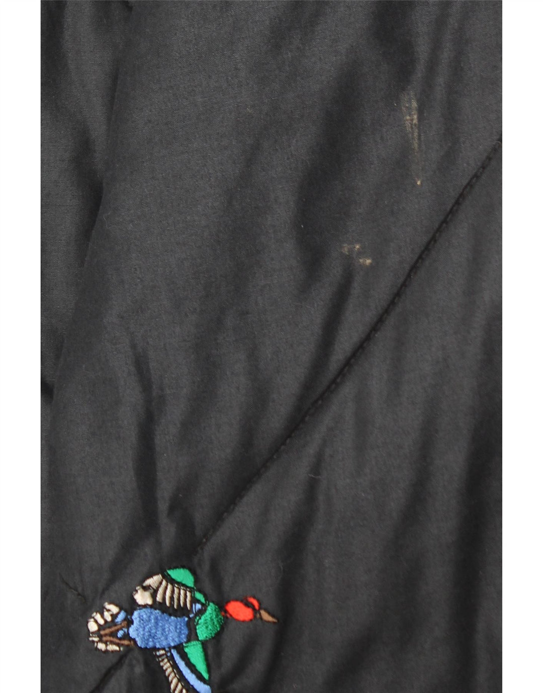 VINTAGE Femmes Loose Fit Coupe-vent Manteau UK 20 2XL Noir Imprimé Animal