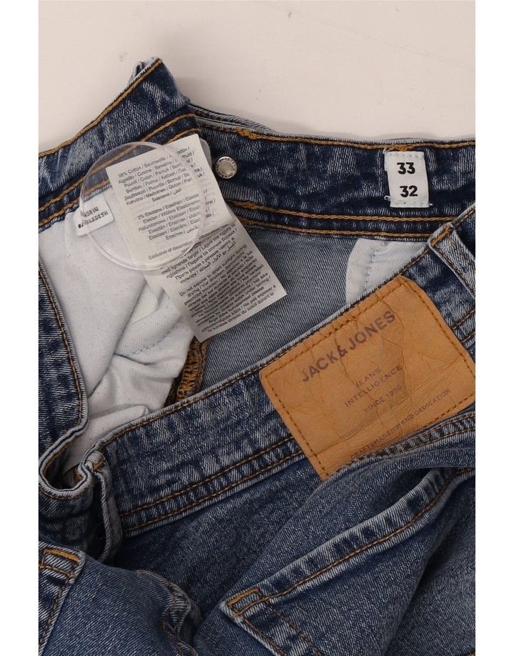 JACK & JONES Jean Slim Homme W33 L32 Bleu Coton