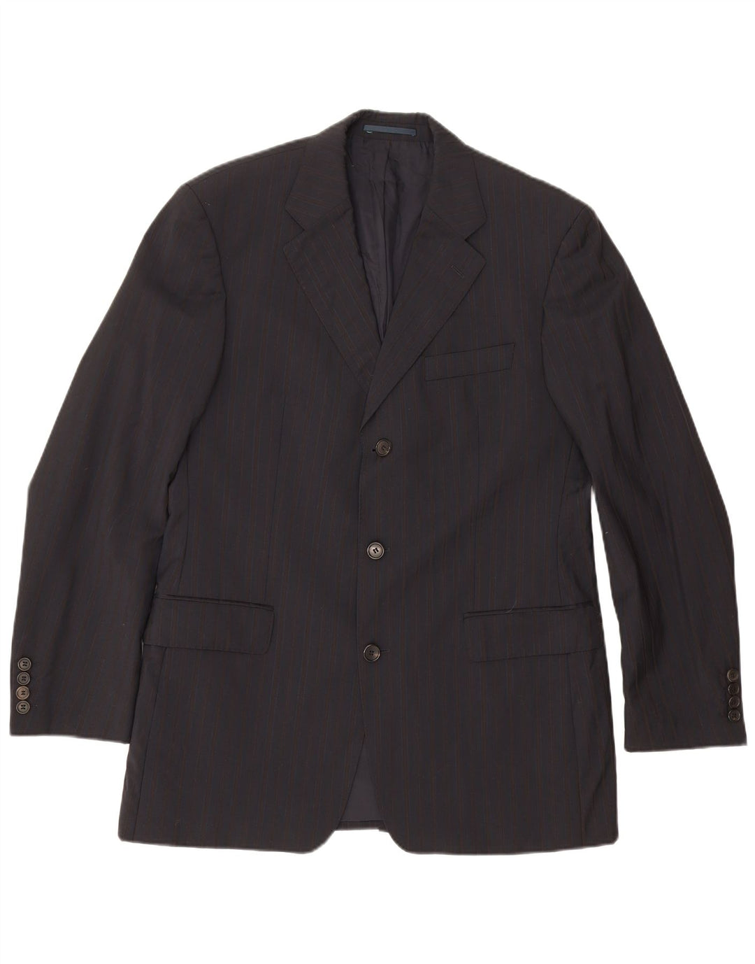 Hugo Boss Veste blazer à 3 boutons pour homme IT 50 à fines rayures bleu marine