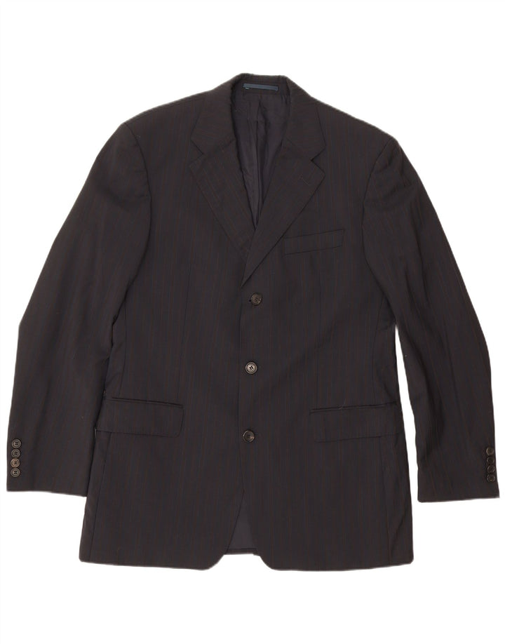Hugo Boss Veste blazer à 3 boutons pour homme IT 50 à fines rayures bleu marine