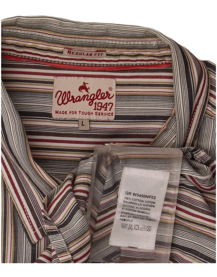 Wrangler Chemise Homme Large Coton Rayé Multicolore
