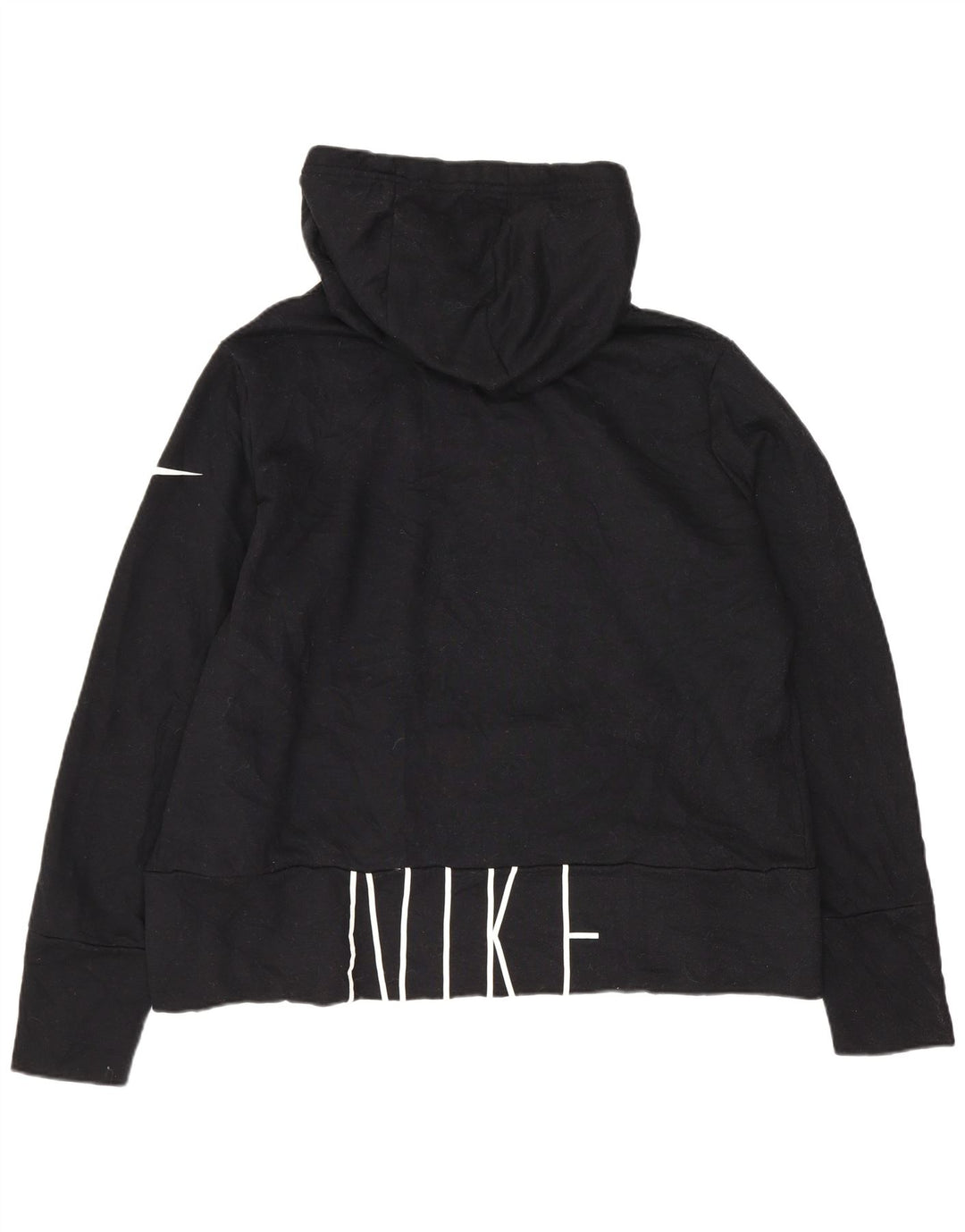 Nike Pull à capuche surdimensionné graphique pour femme UK 18 XL Noir Polyester