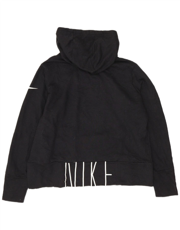 Nike Pull à capuche surdimensionné graphique pour femme UK 18 XL Noir Polyester