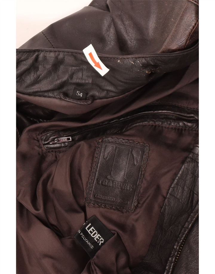 Trapper Veste en cuir pour homme IT 54 2XL Cuir marron