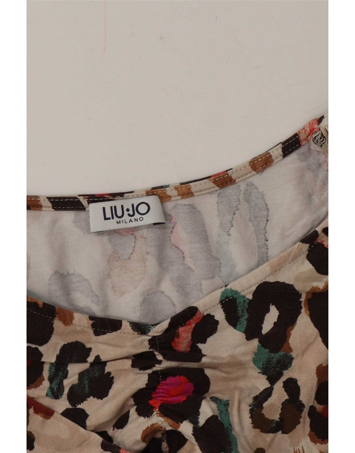 Liu Jo Chemisier pour femme UK 42 Beige moyen imprimé animal