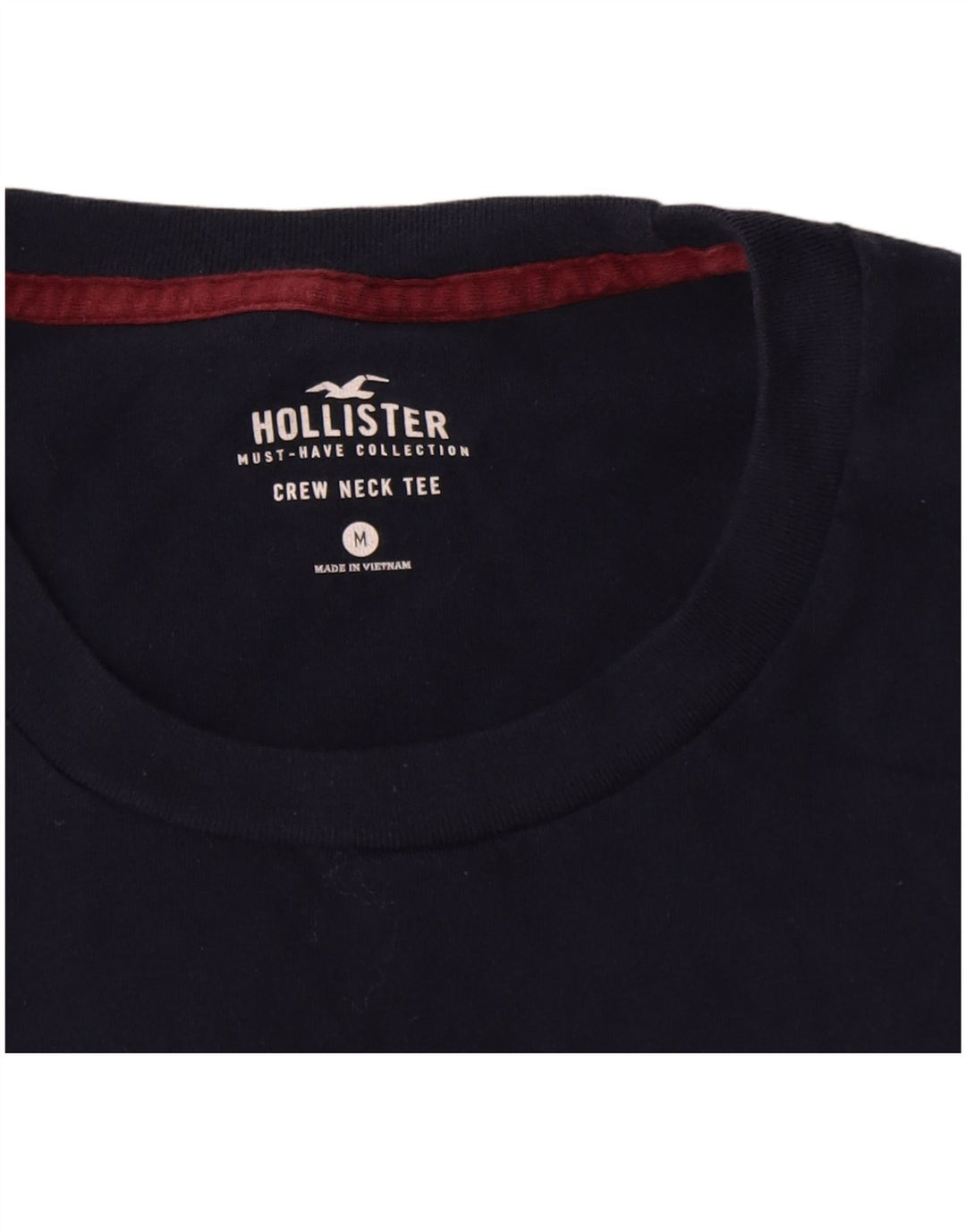 Hollister T-Shirt Homme Bleu Marine Moyen Coton