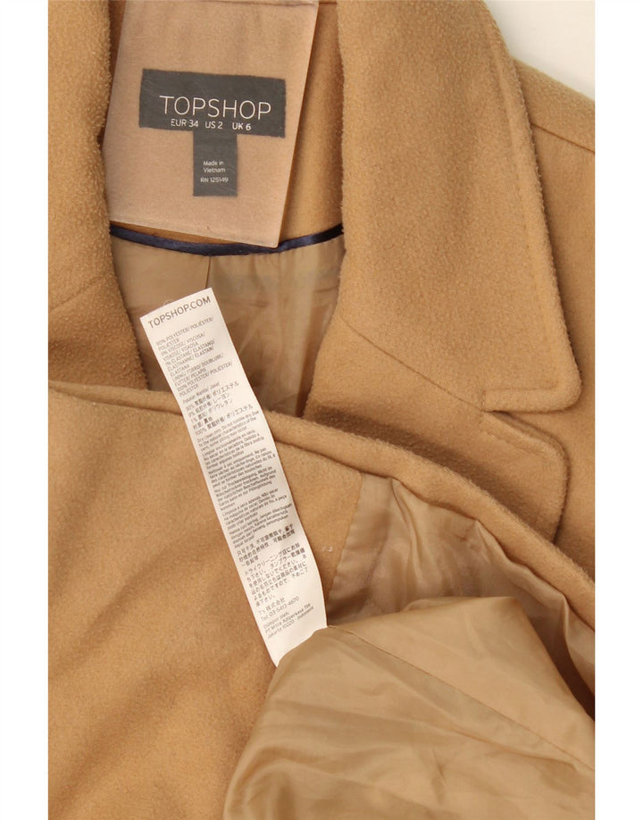 Topshop Manteau Femme UK 6 XS Beige Polyester