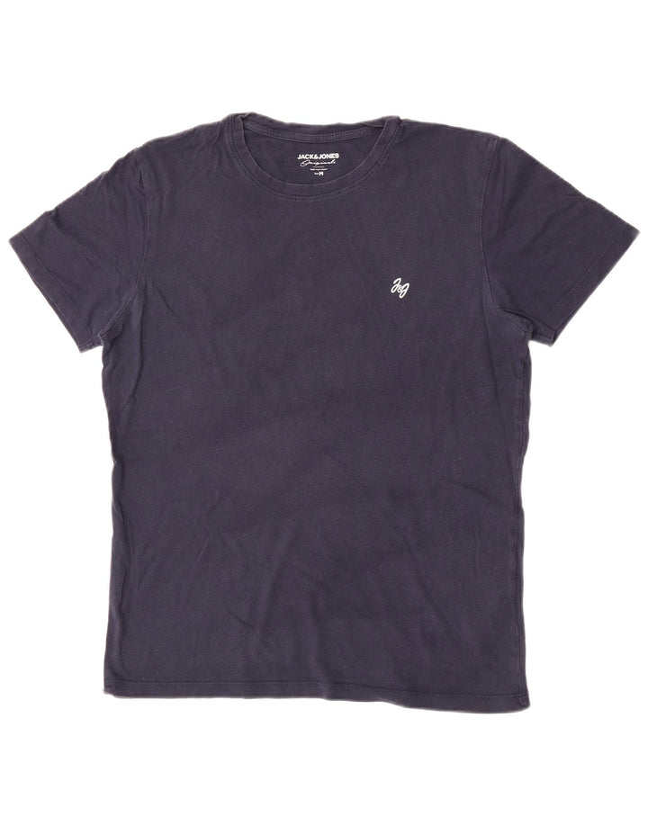 Jack & Jones T-Shirt Homme Bleu Marine Moyen Coton