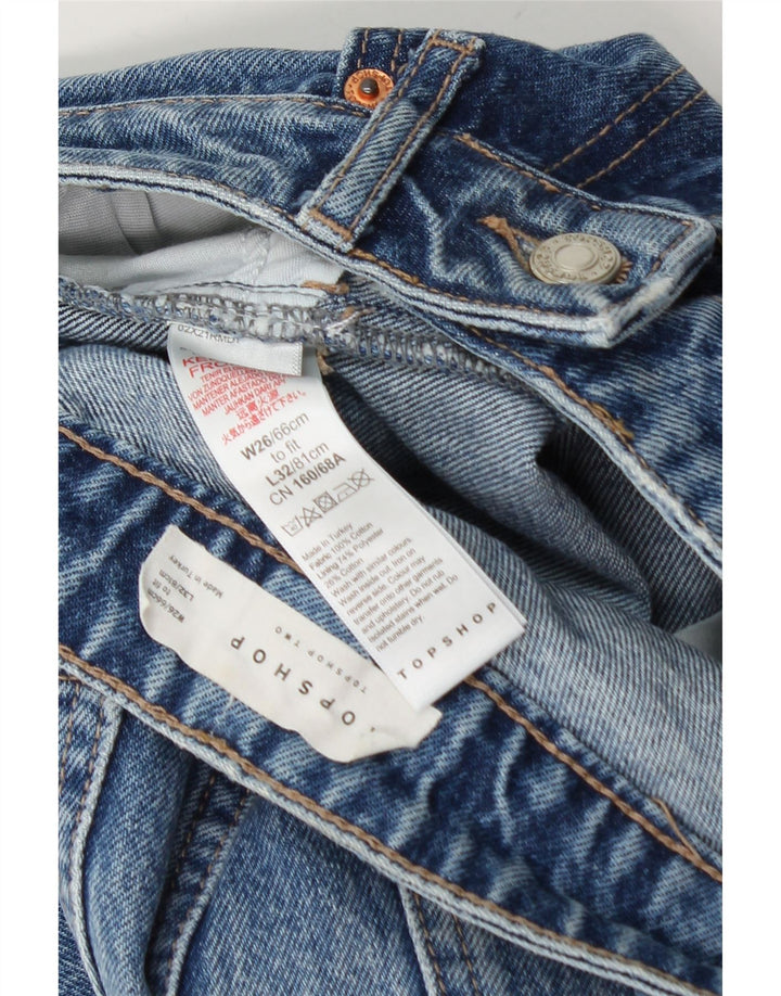 TOPSHOP Jean Bootcut Femme W26 L32 Bleu Coton