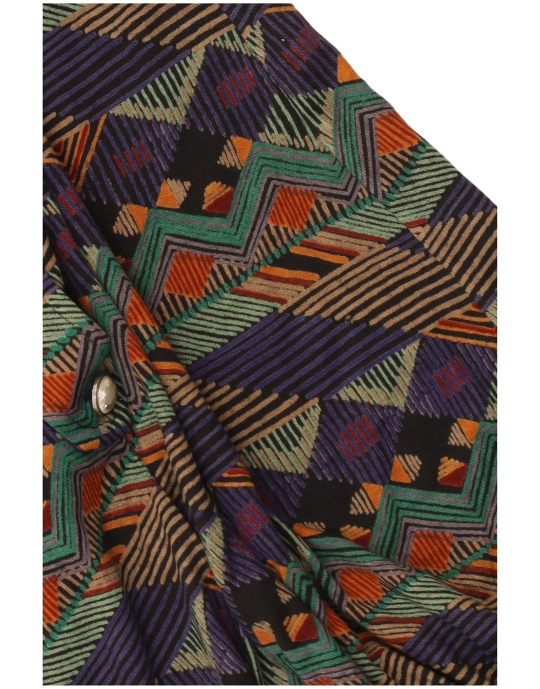 vintage Femme Robe A-Line UK 14 Moyen Multicolore Géométrique