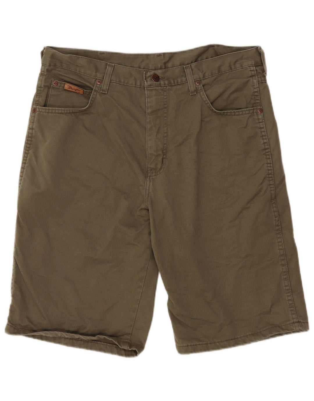 WRANGLER Short hawaïen décontracté pour homme W34 en coton kaki Taille L