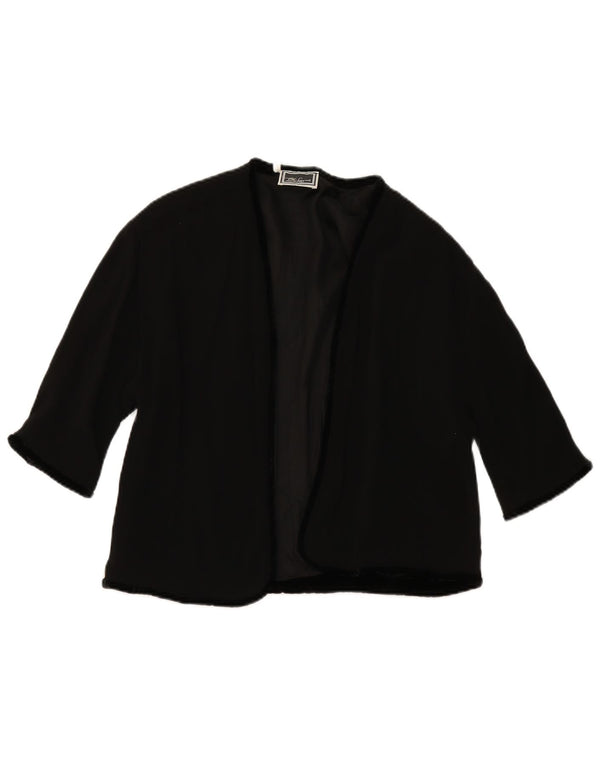LUISA SPAGNOLI Veste Blazer Ouverte Femme IT 46 Large Noir