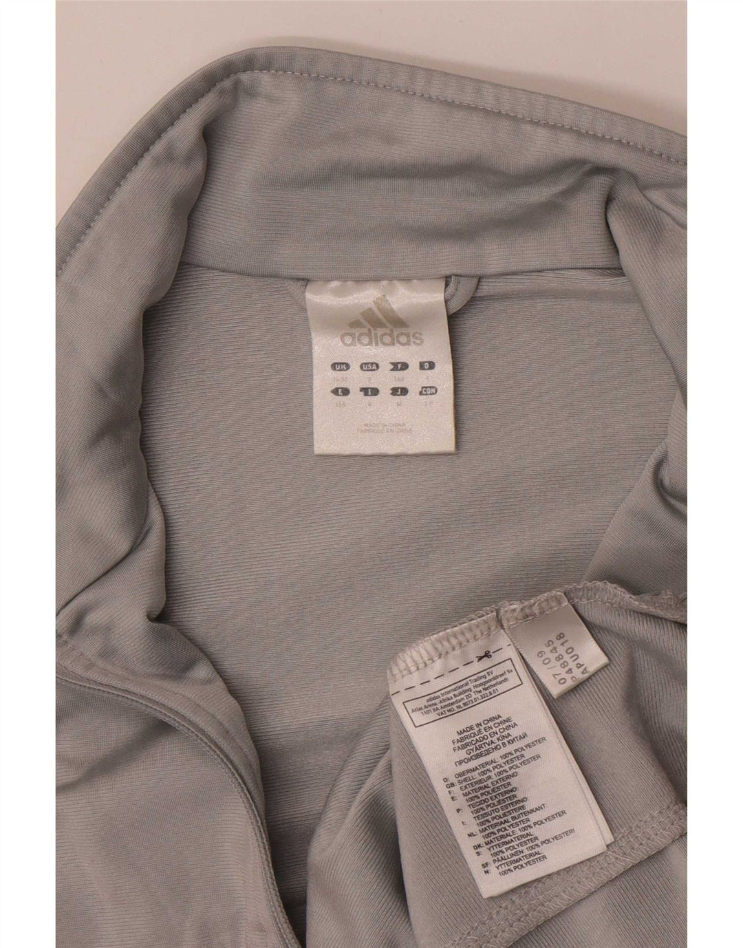 Adidas Veste de survêtement pour homme UK 36/38 Petit Gris Colorblock Polyester
