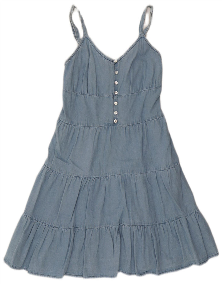 Lipsy Robe d'été pour femme UK 8 Small Bleu Coton