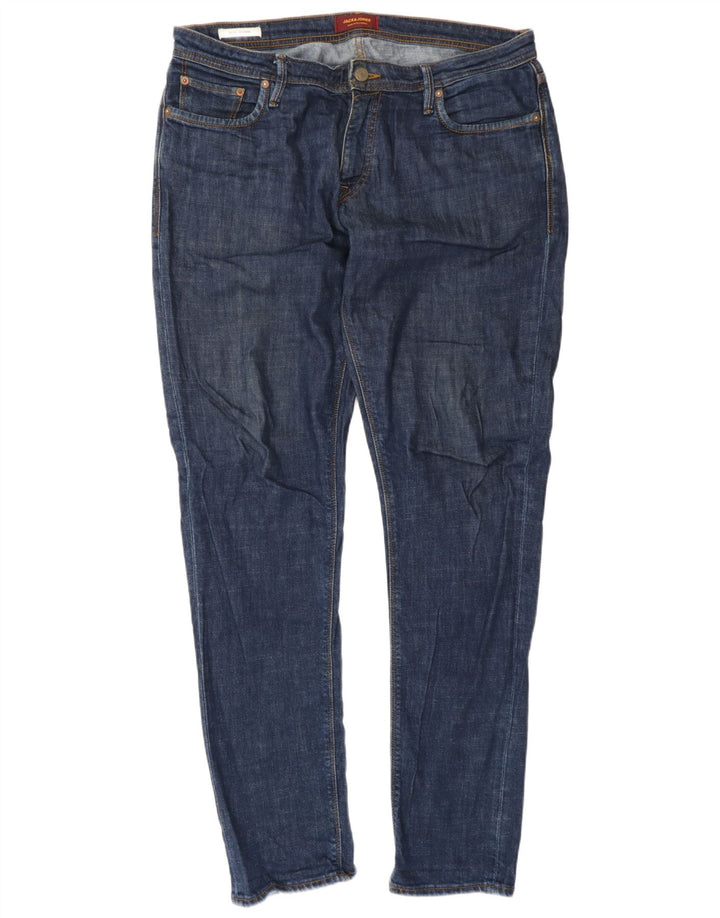 Jack & Jones Jean Slim GLENN W32 L34 Homme Bleu Coton
