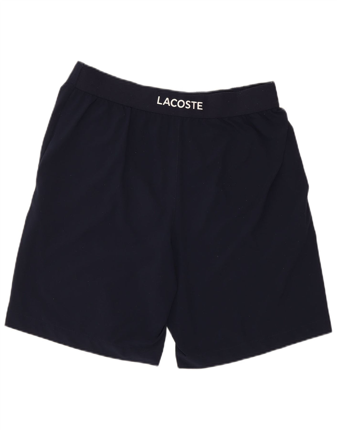 Lacoste Short de sport graphique pour homme Taille 4 Polyester bleu marine moyen
