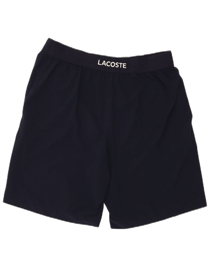 Lacoste Short de sport graphique pour homme Taille 4 Polyester bleu marine moyen