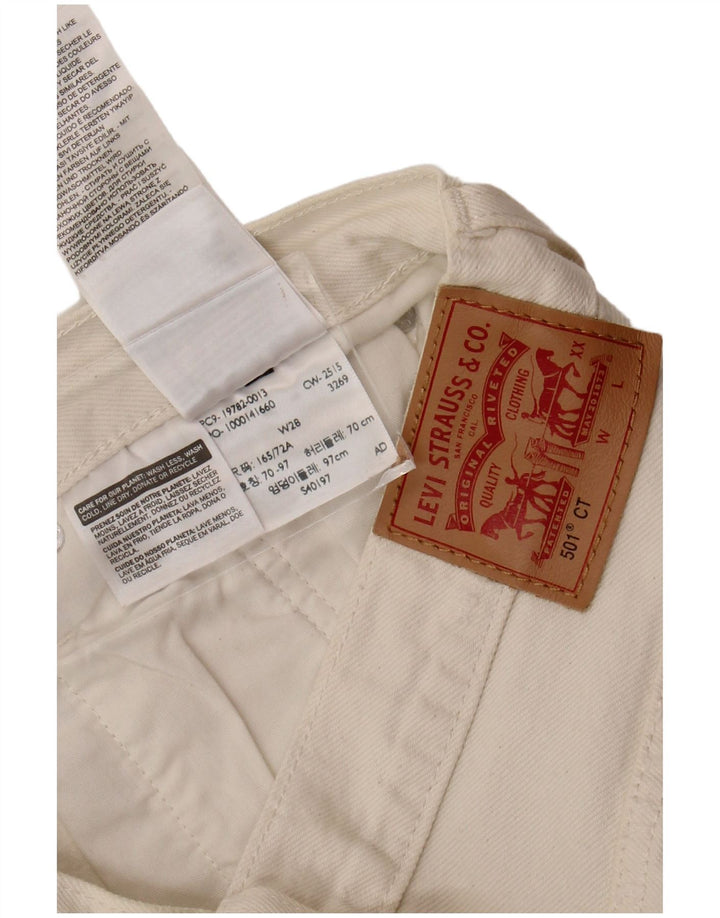 LEVI'S Short en jean vieilli 501 femme W28 coton blanc moyen