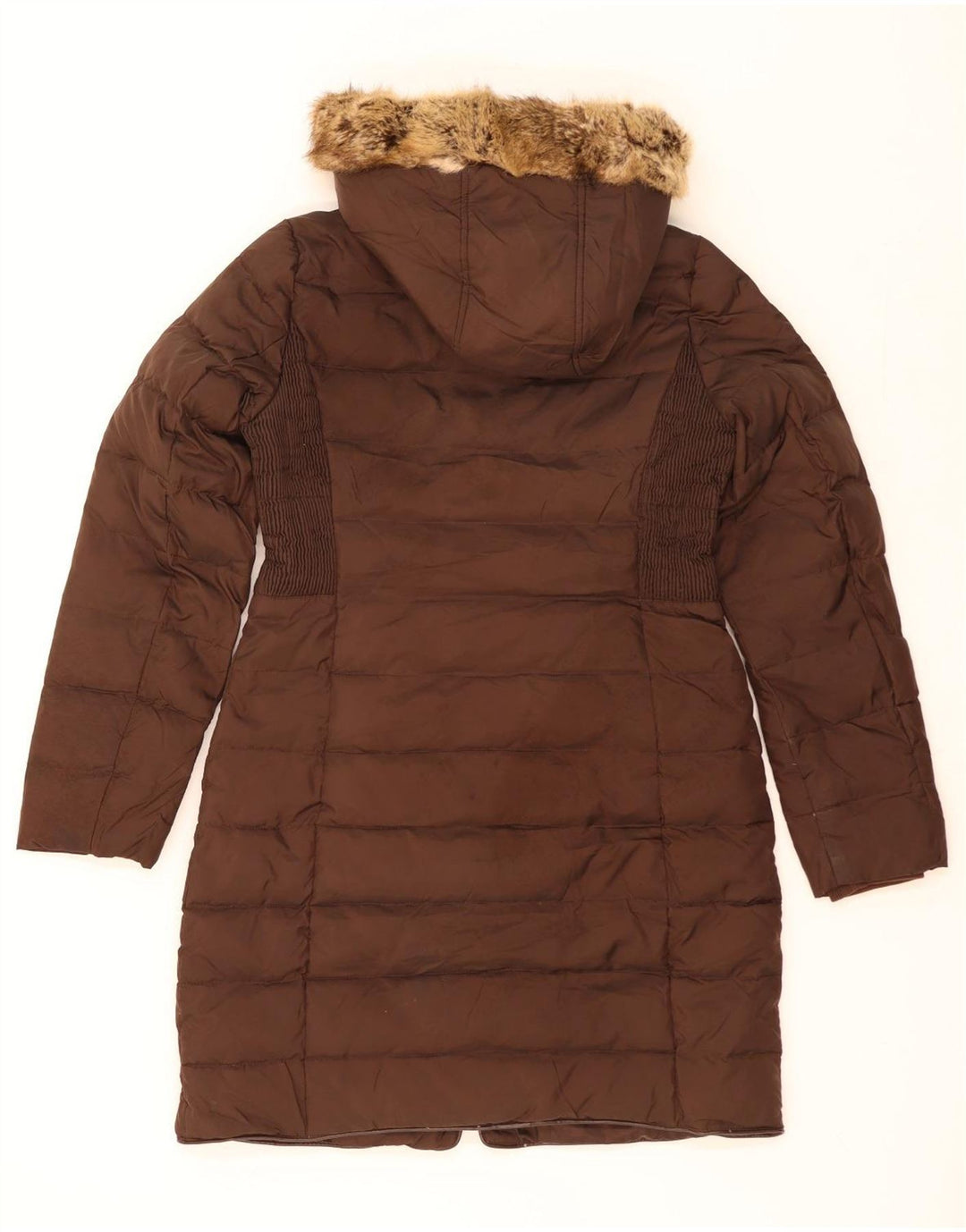 JOULES Manteau rembourré à capuche pour femme UK 10 Petit Marron Polyester