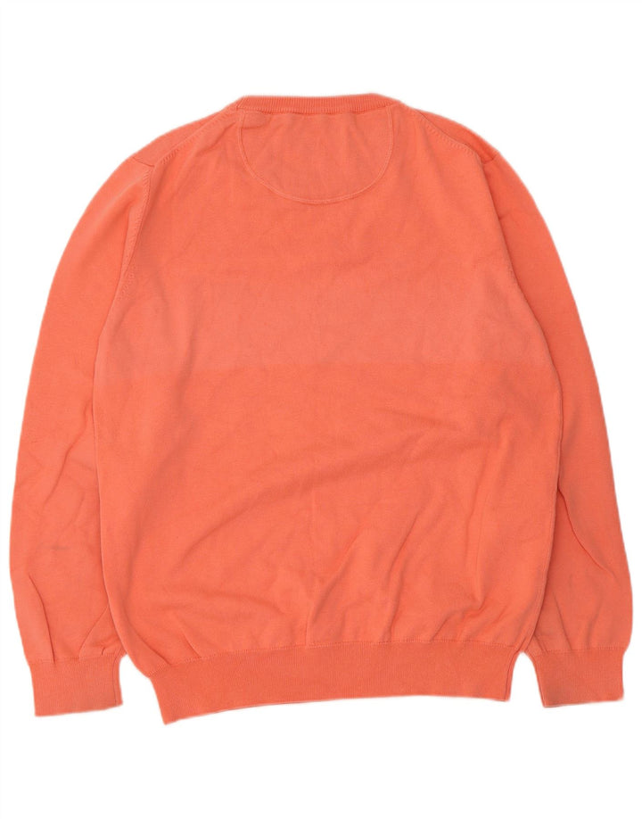 Gant Pull col rond pour homme en coton orange moyen