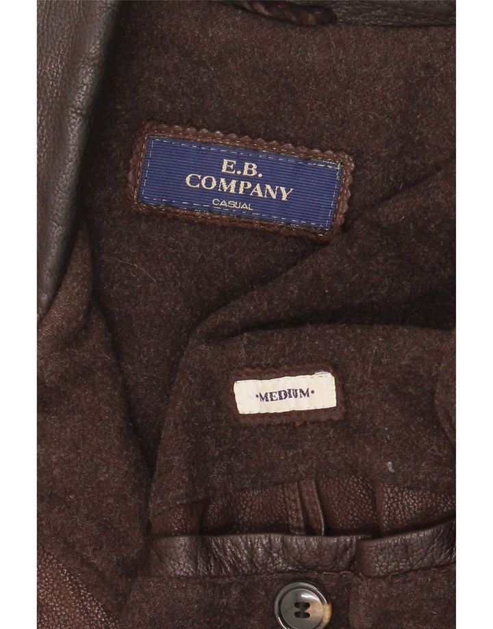 E.B. Company Manteau en cuir pour homme UK 38 Marron moyen