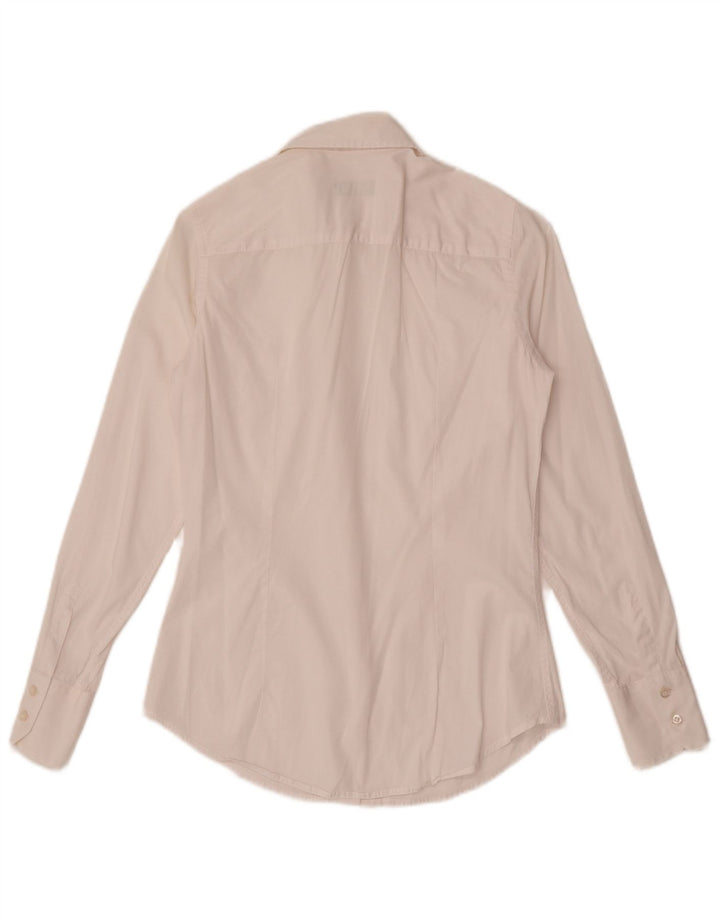 Fred Perry Chemise Femme UK 10 Petit Blanc