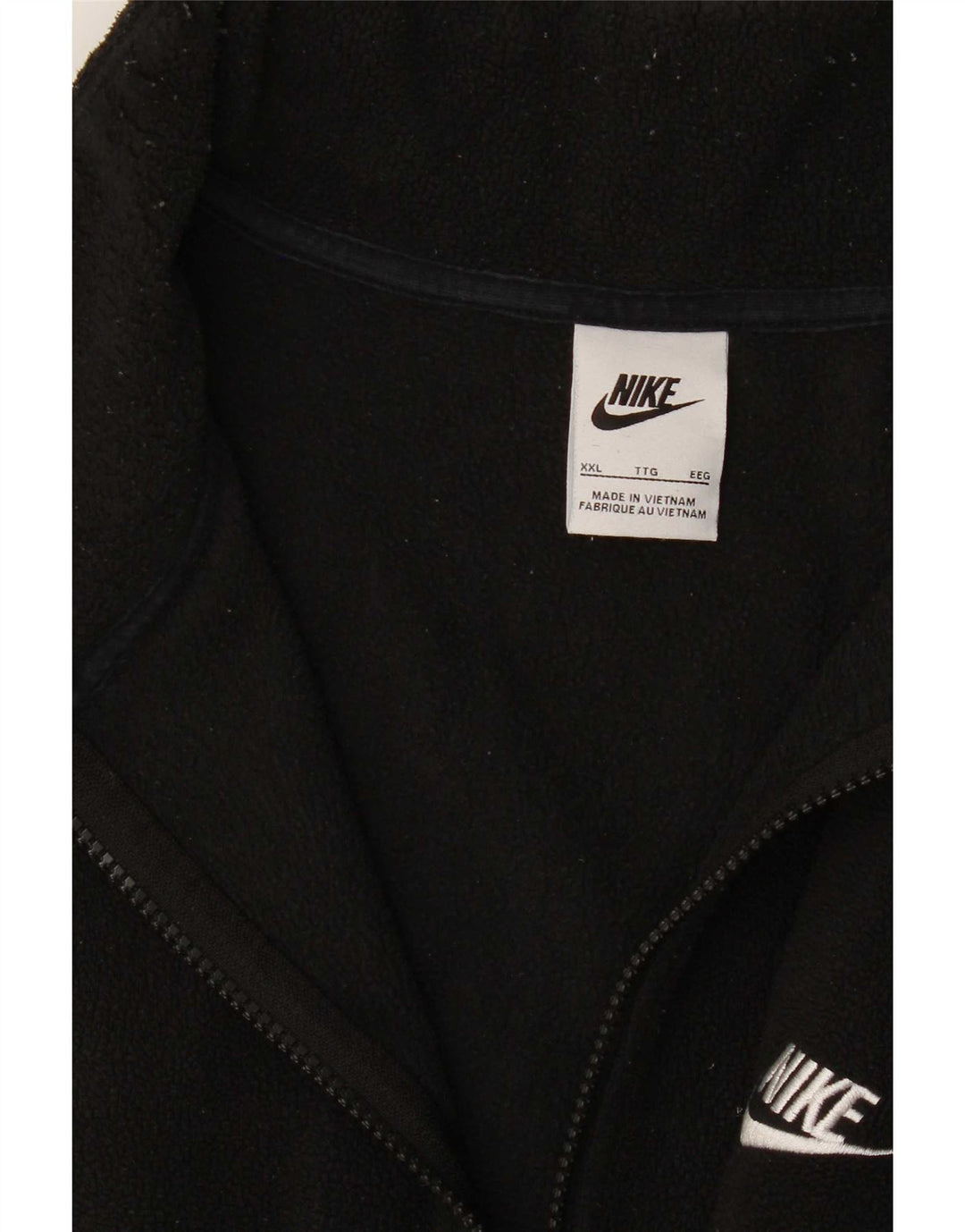 Nike Pull polaire à col zippé pour homme 2XL Noir