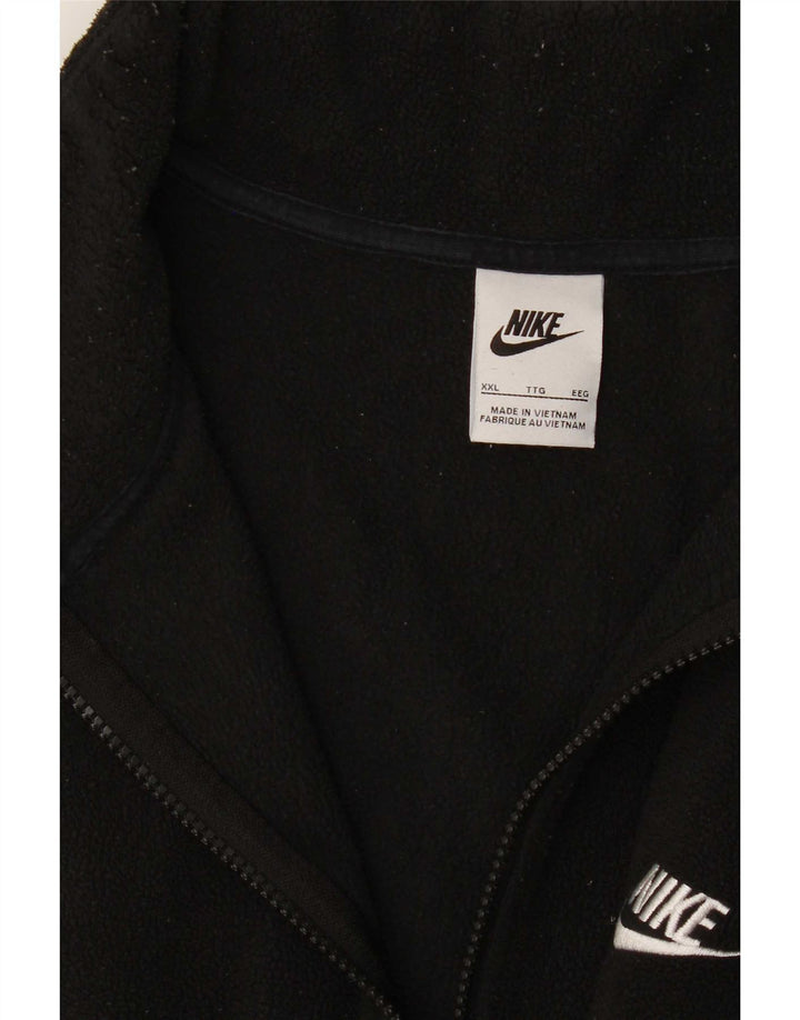 Nike Pull polaire à col zippé pour homme 2XL Noir