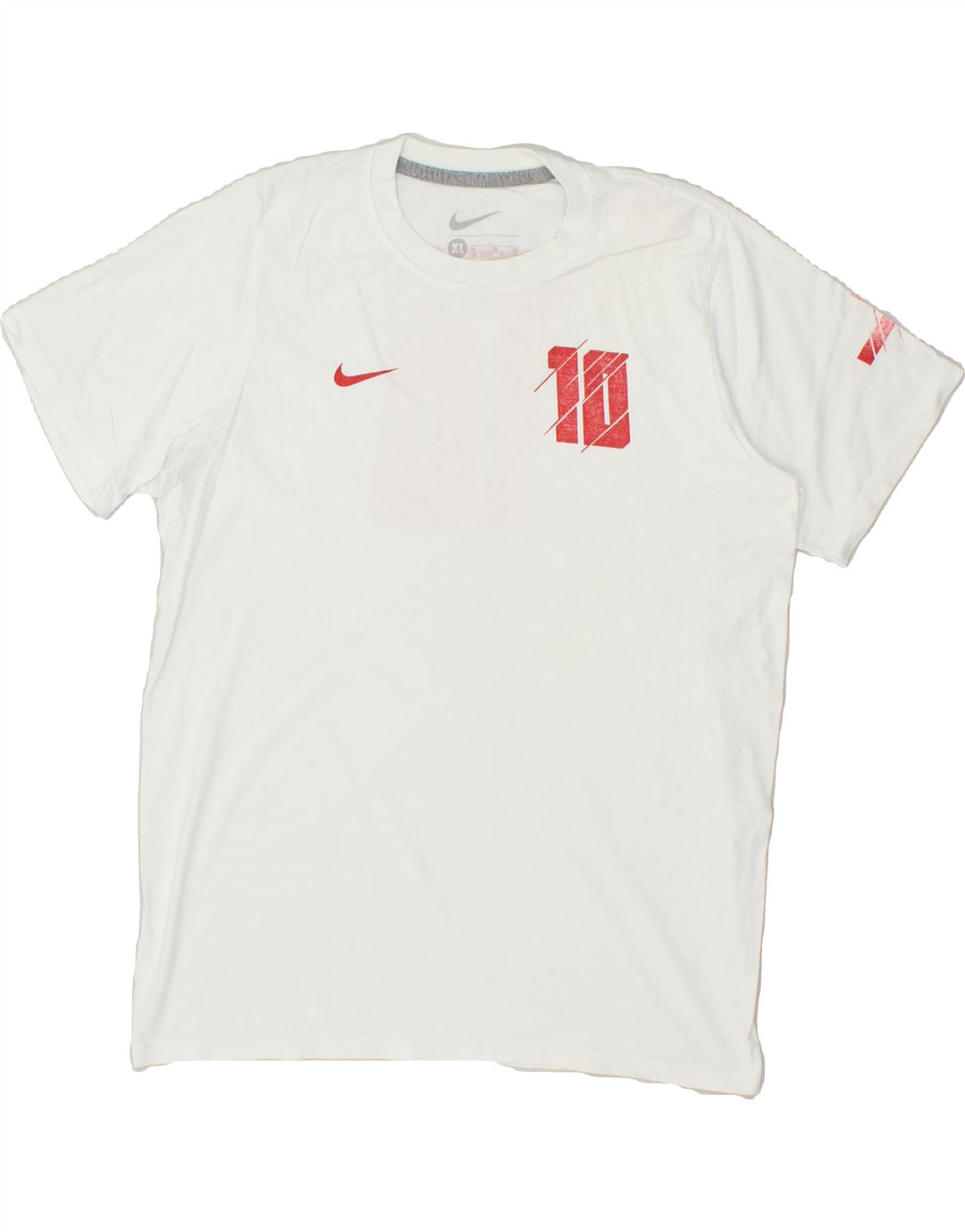 NIKE Boys Graphic T-Shirt Top 13-14 Years XL  White Vintage Nike and Second-Hand Nike from Messina Hembry 