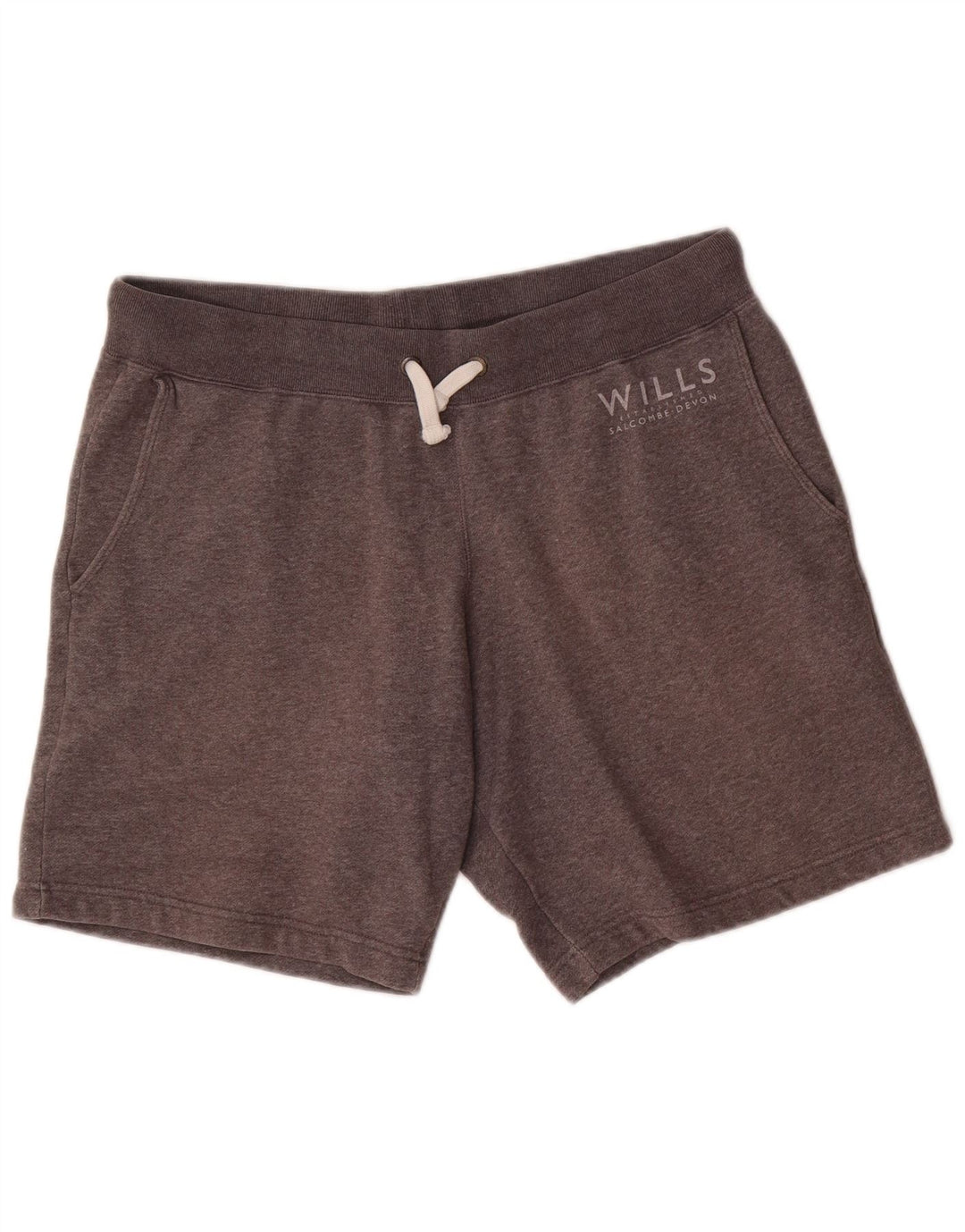 Jack Wills Short de Sport Graphique Homme Gris Moyen Coton