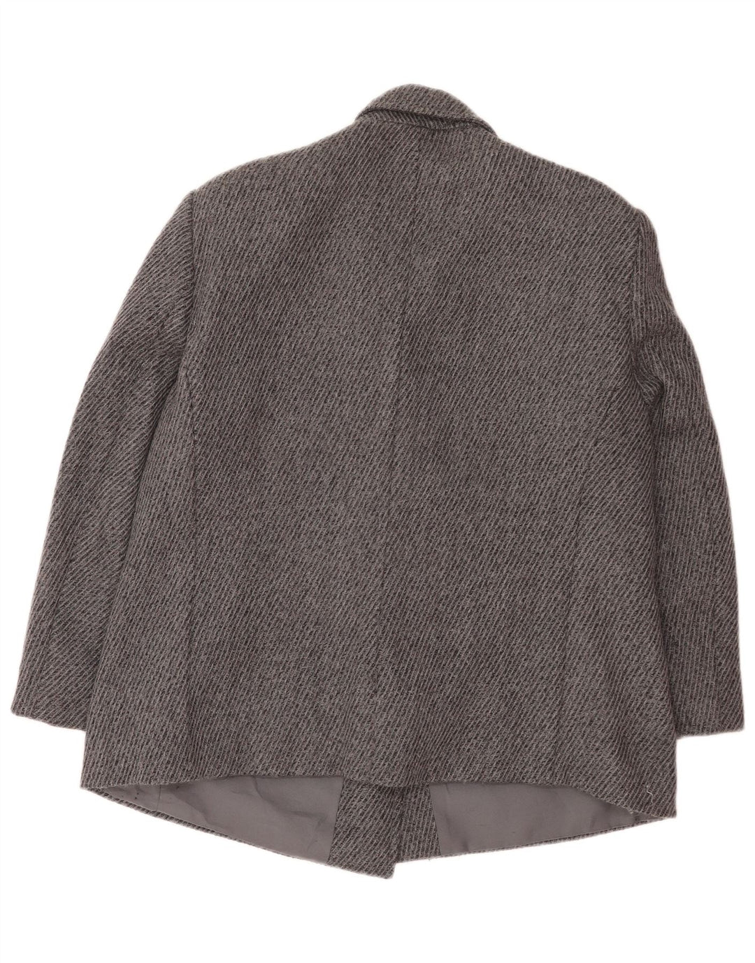 ELENA MIRO Veste Blazer Croisée Femme IT 49 XL Gris Laine Vierge