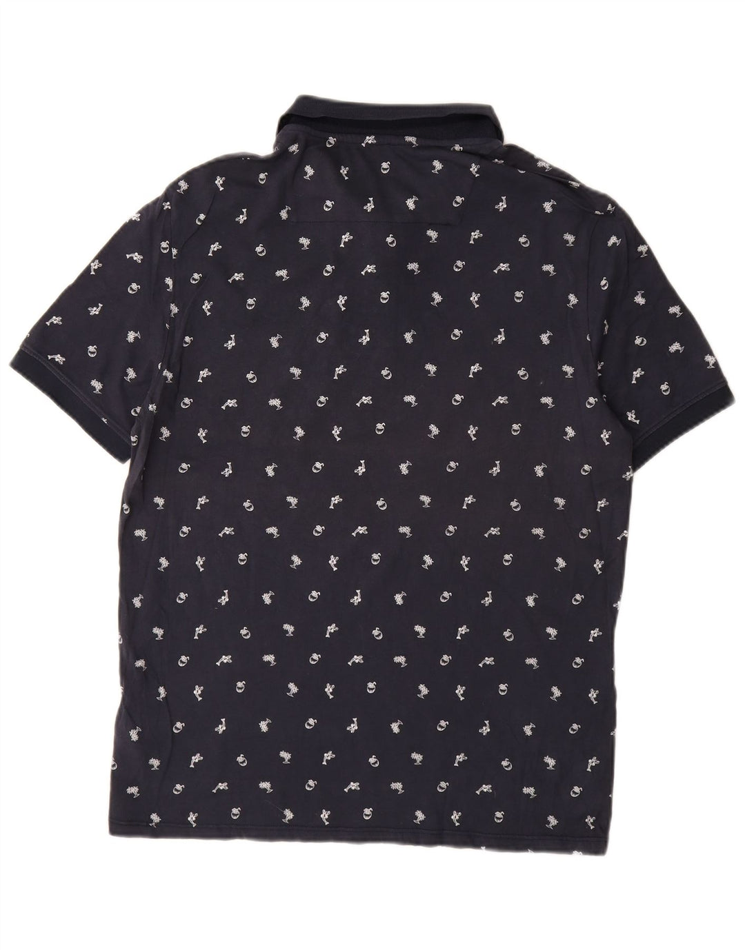 Guess Polo Regular Fit Homme Petit Coton à Pois Bleu Marine