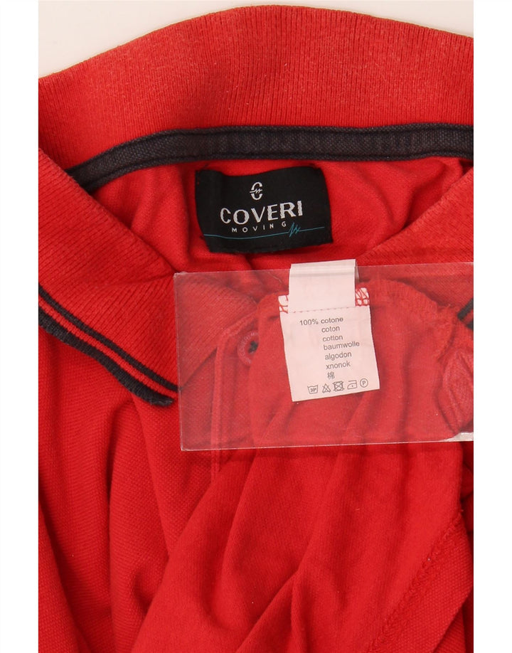 Coveri Polo Homme Rouge Moyen Coton