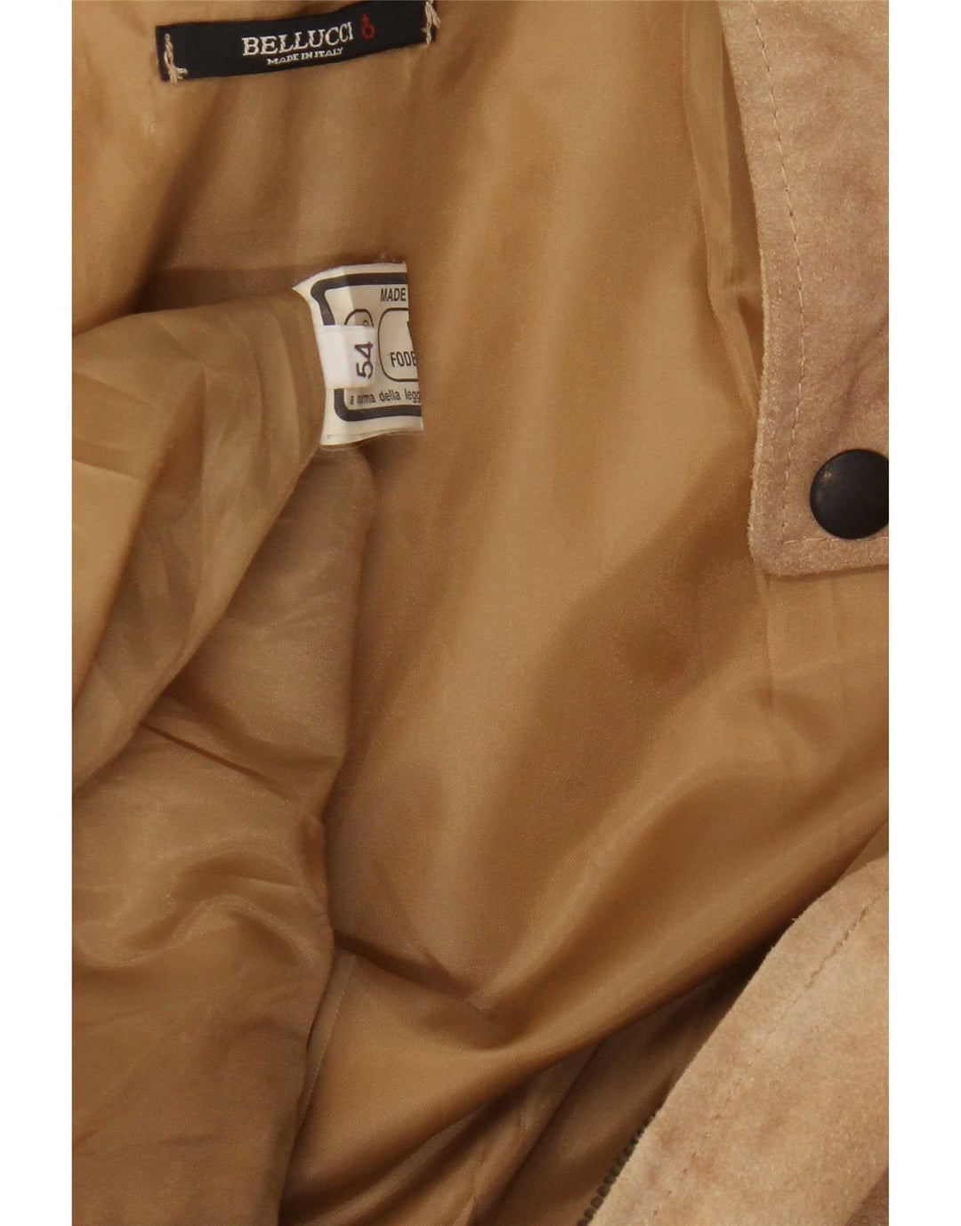Bellucci Veste en daim pour homme IT 54 2XL Cuir beige