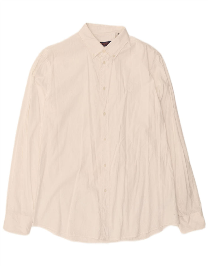 Trussardi Chemise Regular Fit Homme Taille 43 Large Blanc Coton