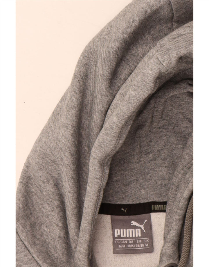 PUMA Pull à Capuche Graphique Homme Gris Moyen Coton