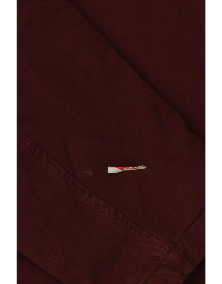 Zara Mens Bomber Jacket UK 40 Large Bourgogne Coton