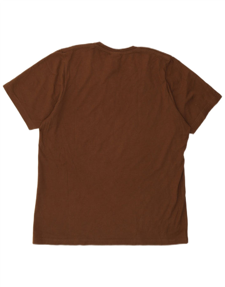 Adidas T-shirt graphique pour hommes, petit, en coton marron