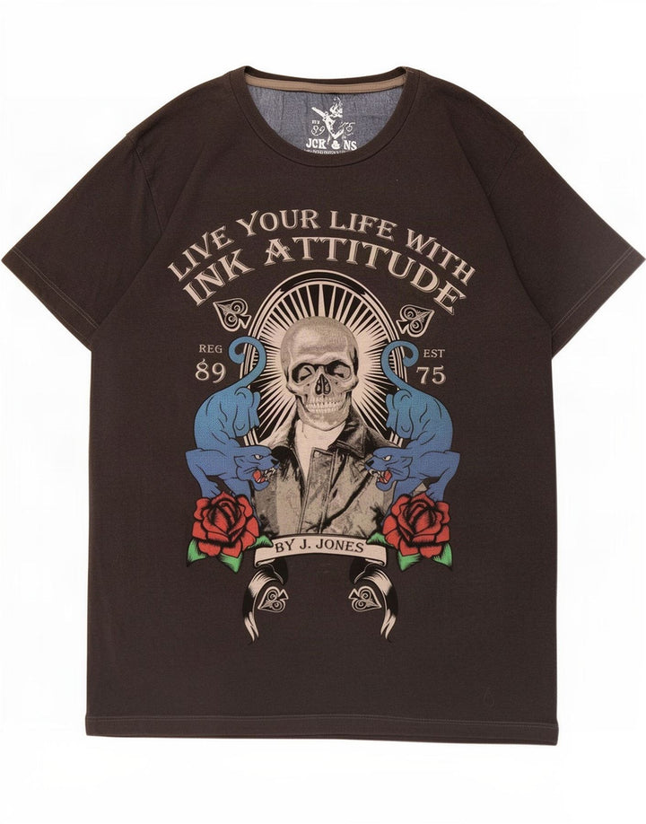 Jack & Jones T-Shirt Graphique Homme Petit Gris