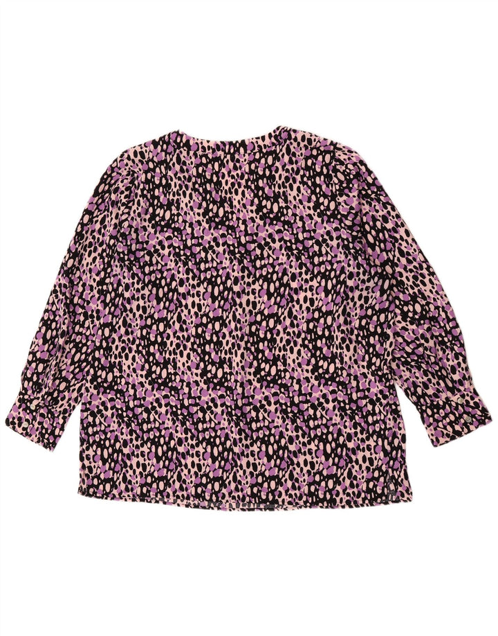 MARKS & SPENCER Haut Chemisier Femme UK 18 XL Imprimé Animal Multicolore