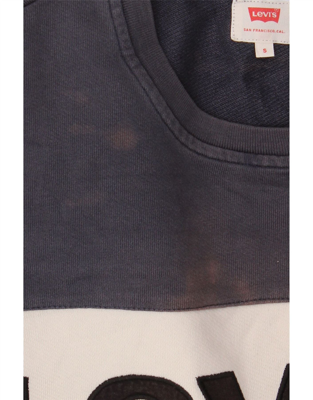 Levi's Graphic Sweatshirt Jumper Small Homme Vert Colorblock Cotton