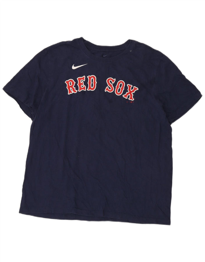 Nike Hommes Red Sox Graphic T-Shirt Top XL Bleu Marine