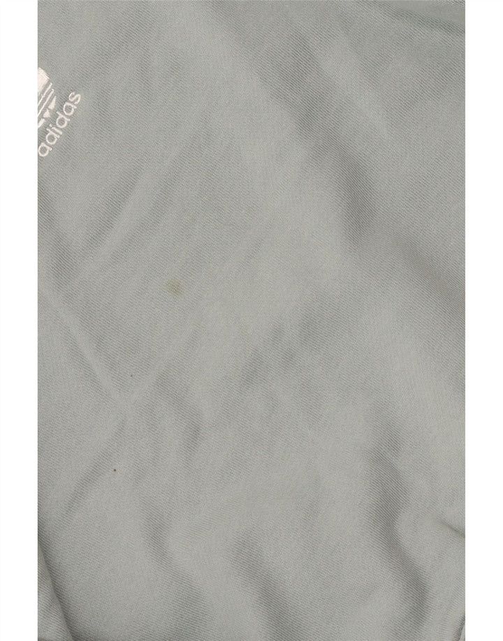 Adidas Sweat-shirt court surdimensionné pour femme UK 6 XS Bleu coton