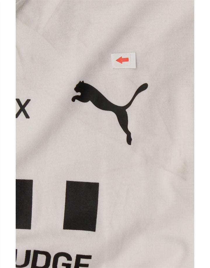 Puma T-Shirt Graphique Homme Blanc Moyen Coton