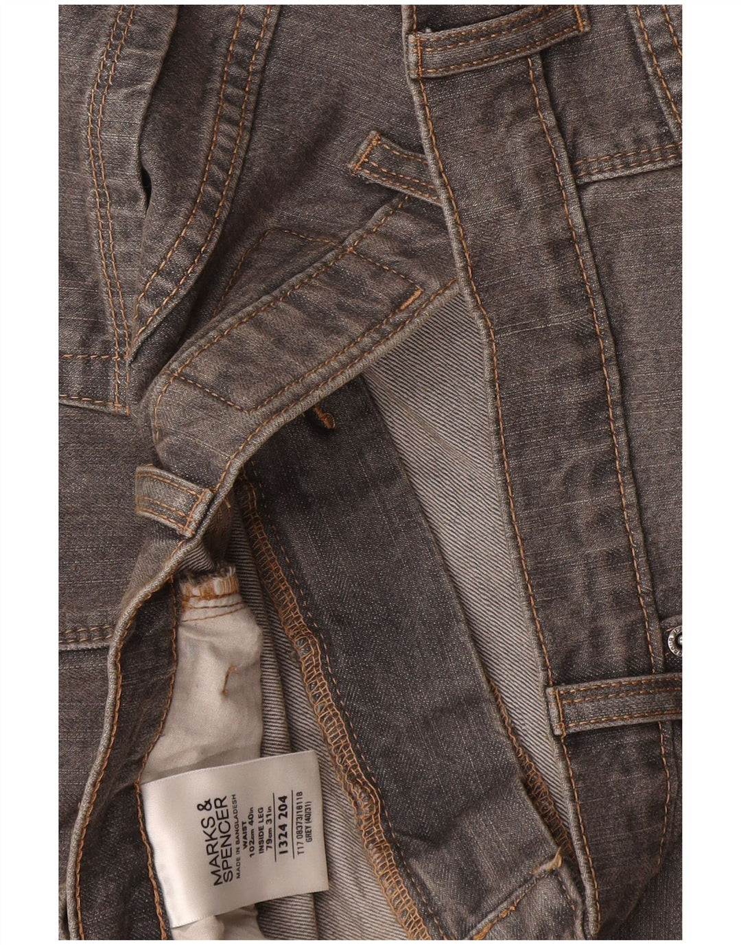 Marks & Spencer Jean droit homme W40 L31 gris coton