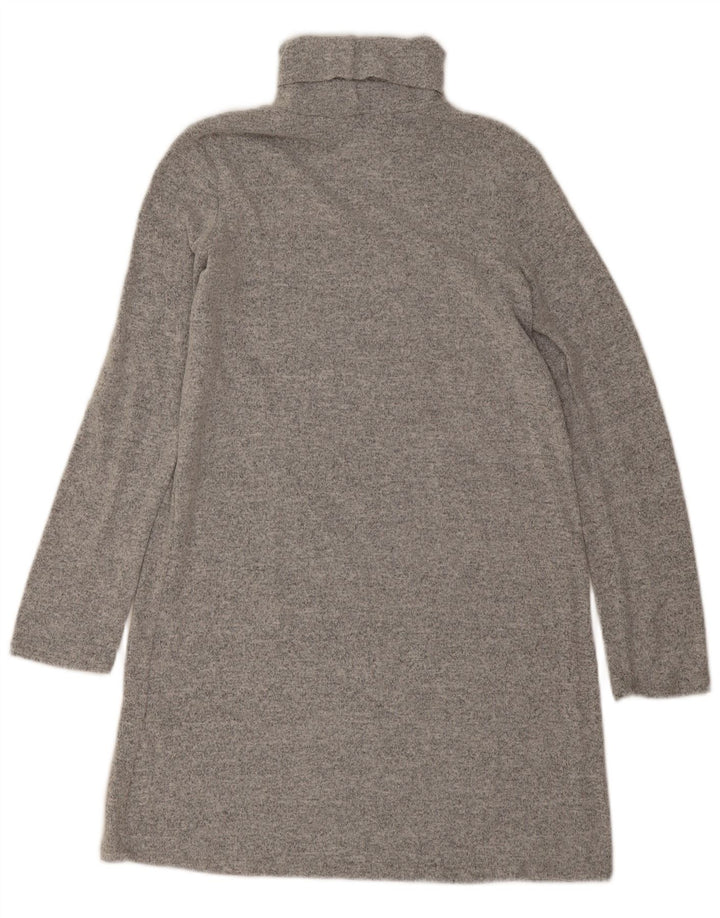 Zara Femme Robe Pull Oversize UK 10 Petit Gris Polyester