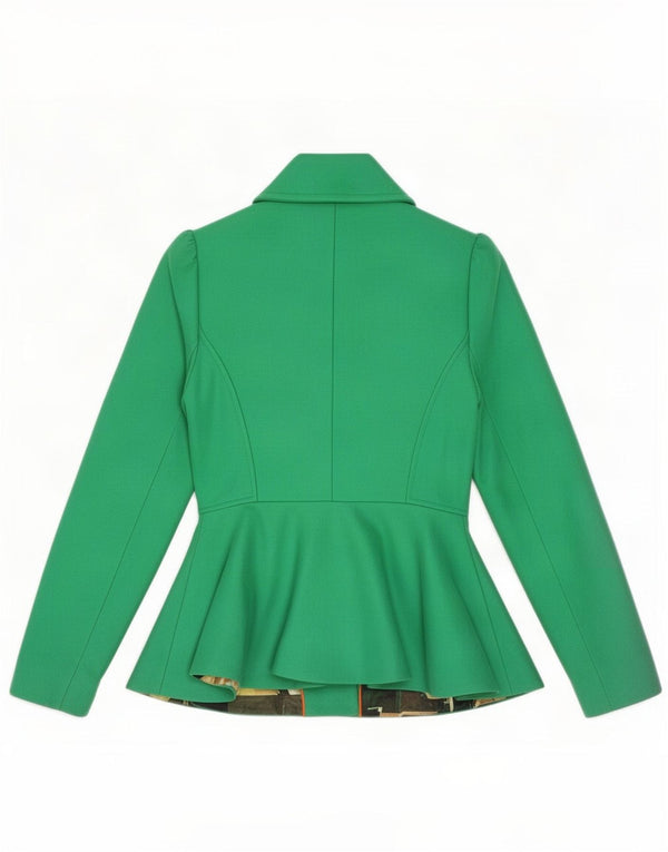 Ted Baker Veste Blazer Femme Taille 0 2XS Laine Verte